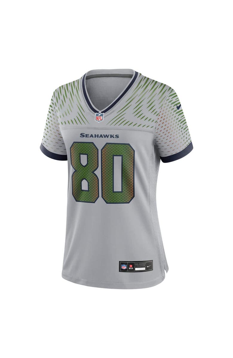 Nike Women's Nike Steve Largent Wolf Gray Seattle Seahawks 2025 Rivalries Collection Retired Game Jersey, Alternate, color, Gray
