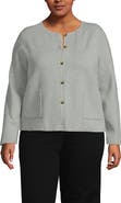 Lands' End Fine Gauge Cotton Milano Blazer Sweater
