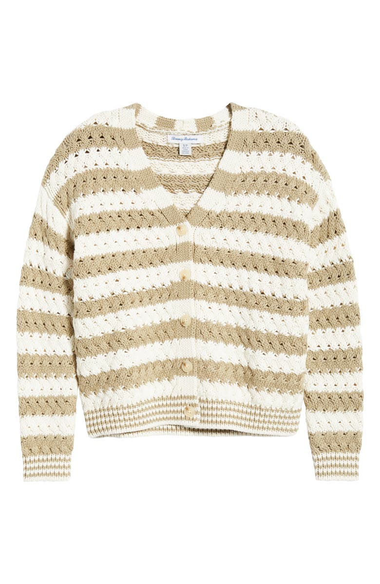 Tommy Bahama Dockside Dream Open Stitch Cardigan, Alternate, color, Coconut