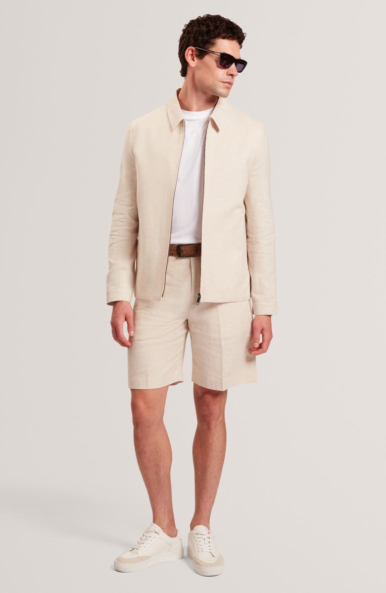 Ted Baker Ashley Linen & Cotton Jacket, Alternate, color, Stone
