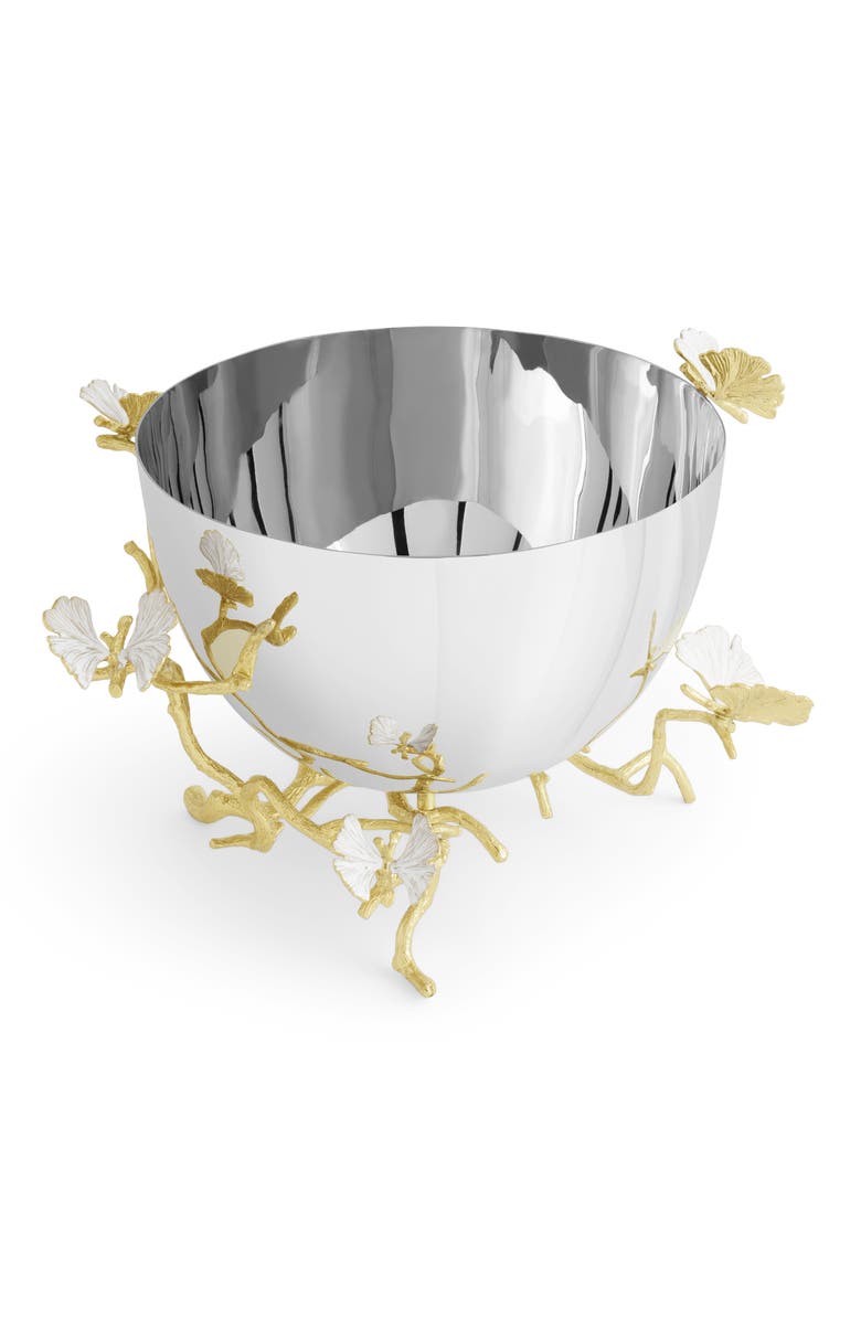 Michael Aram Butterfly Ginkgo Serving Bowl, Alternate, color, Gold/ Silver
