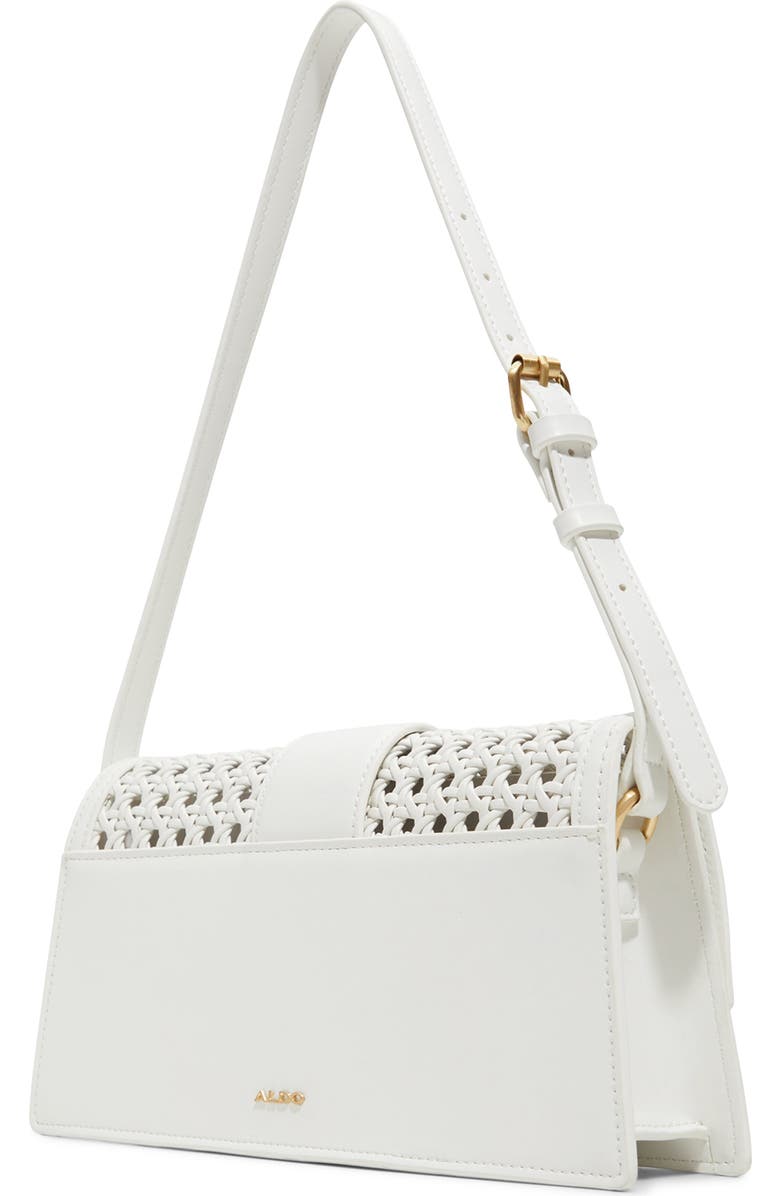 ALDO Zenith Faux Leather Shoulder Bag, Alternate, color, Open White