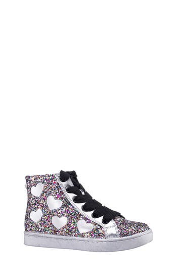 Nina Big Girls Glitter High Top Sneakers In Gold