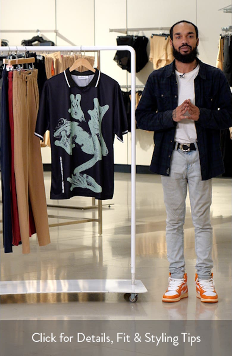 Amphibian Graphic Collared T-Shirt, sales video thumbnail