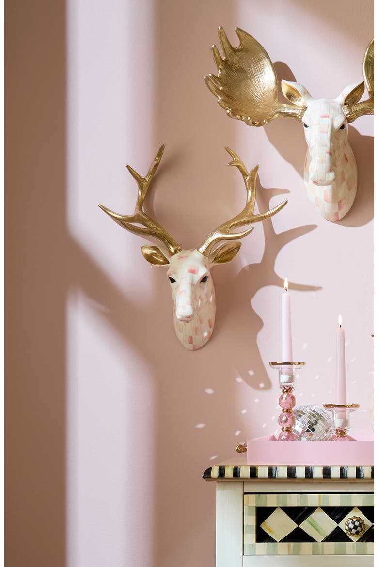Rosy Check Deer Wall Decor, Alternate, color, ROSY