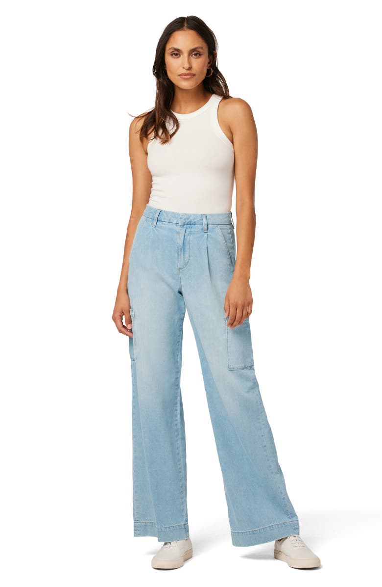 Joe's The Petra Pleated High Waist Cargo Wide Leg Jeans, Alternate, color,