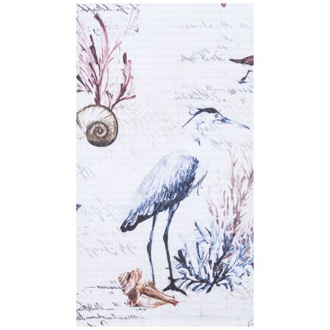 27" x 18" Heron Kitchen and Bathroom Graphic Print Hand Towel