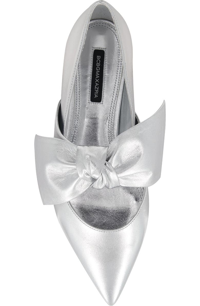 BCBGMAXAZRIA Prely Pointed Toe Flat, Alternate, color, Silver