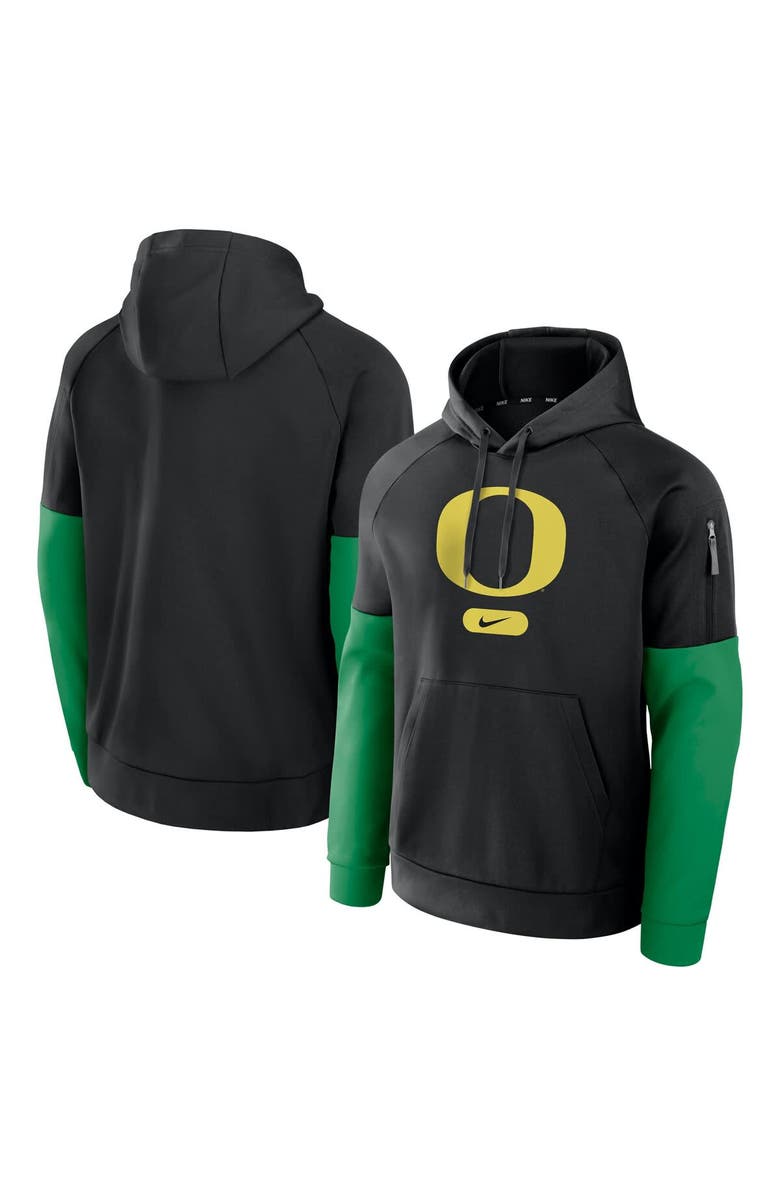 Nike Men's Nike Black Oregon Ducks Fitness Performance Pullover Hoodie, Alternate, color, Black