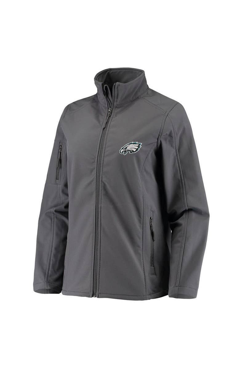 DUNBROOKE Women's Charcoal Philadelphia Eagles Full-Zip Sonoma Softshell Jacket, Alternate, color, 