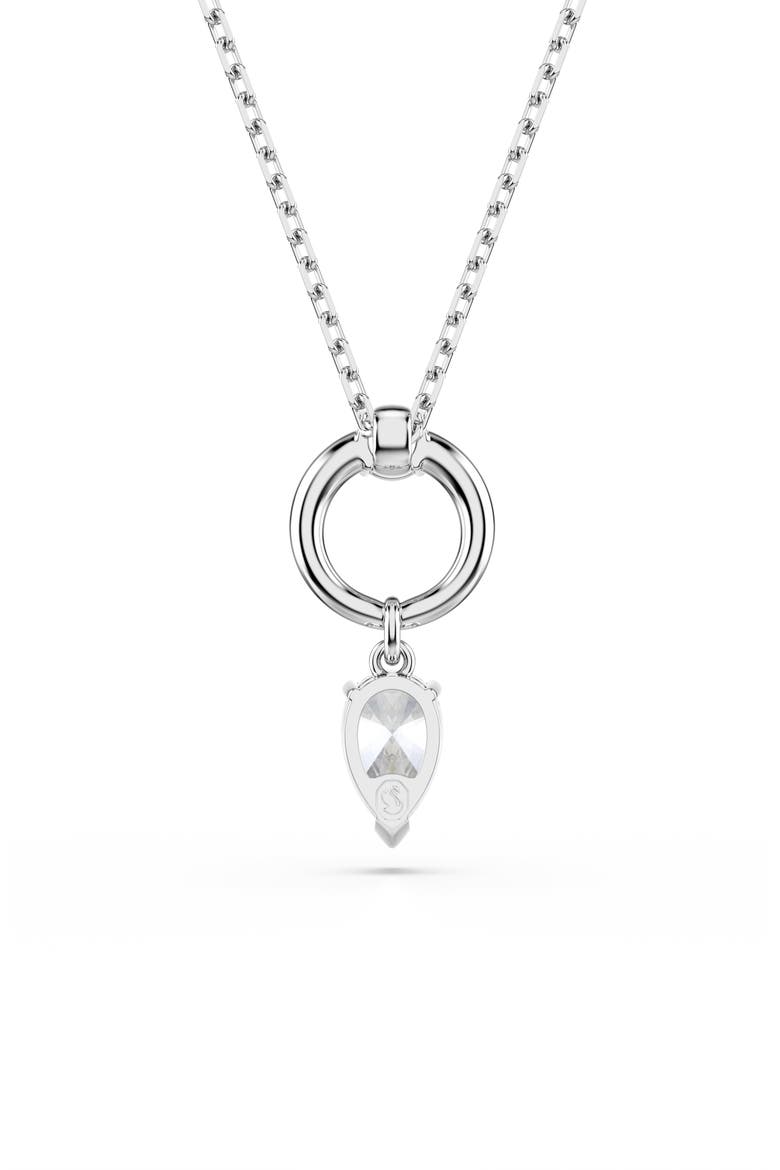Mesmera Pendant Necklace, Alternate, color, RHODIUM/ WHITE