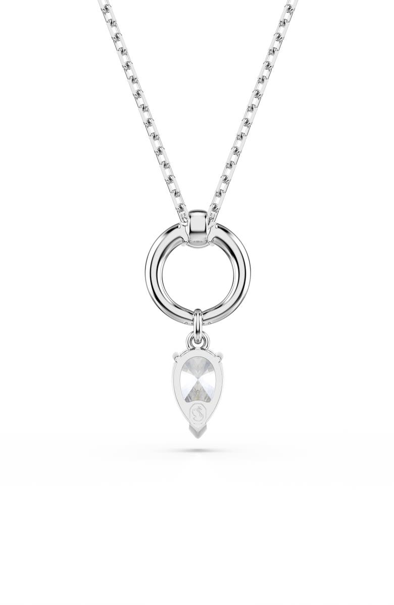 Swarovski Mesmera Pendant Necklace, Alternate, color, Rhodium/ White