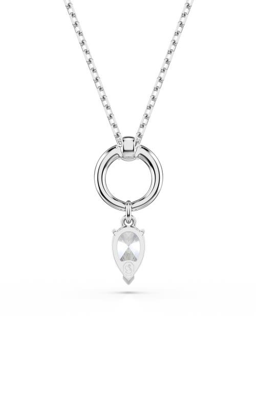 Swarovski Mesmera Pear Cut Pendant Necklace In Metallic