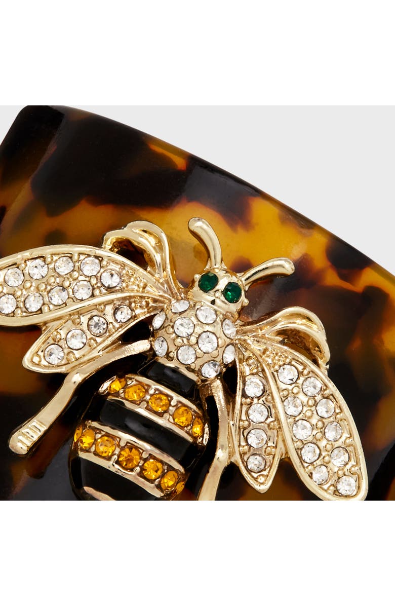 Joanna Buchanan Stripey bee resin napkin rings, set of four, Alternate, color, Brown