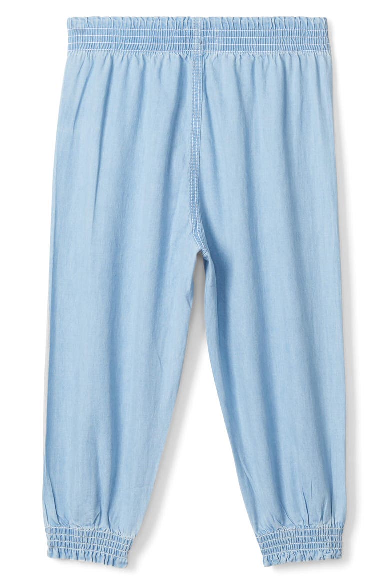 Heart Patch Pocket Cotton Chambray Joggers, Alternate, color, BLUE