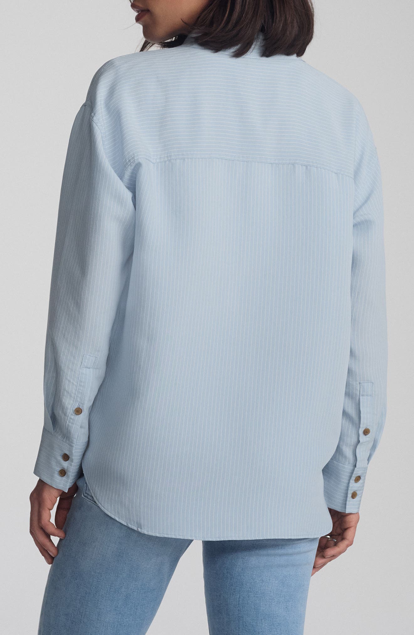 Pinstripe Button-Up Shirt - image 2