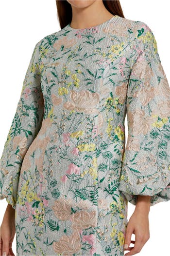 ☆Mac Duggal☆ フローラルブロケードボールドレス Mac Duggal Floral Brocade Puff Sleeve Fitted Mini Dress