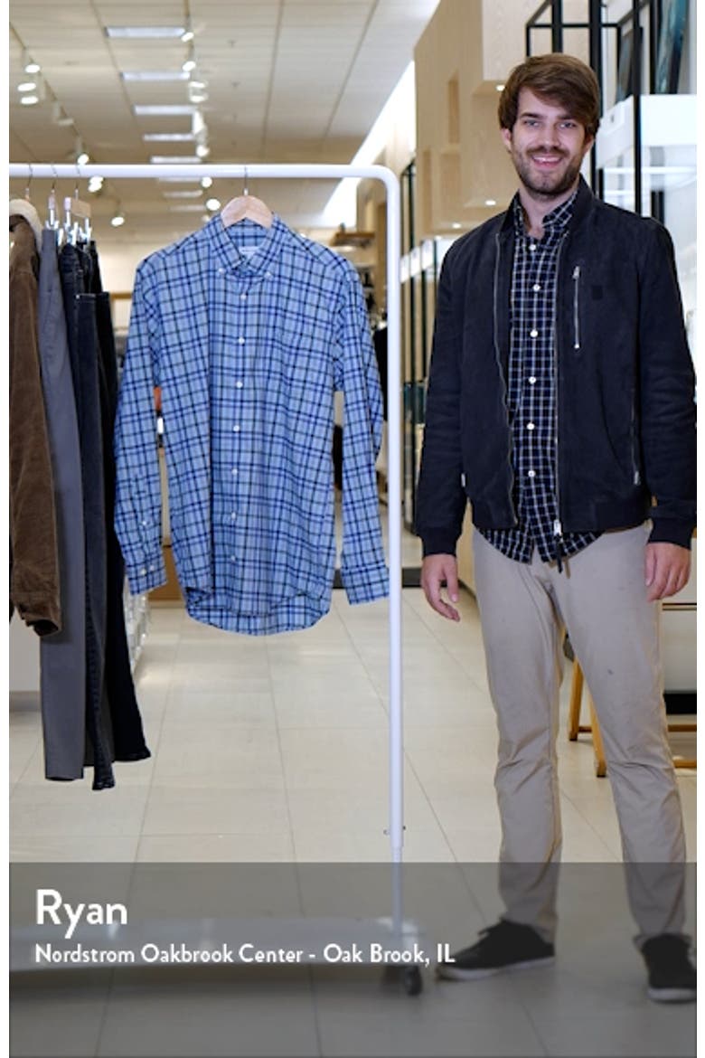 Chambly Crown Lite Check Performance Button-Down Shirt video