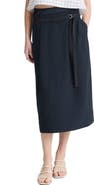 Vince Belted Midi Skirt