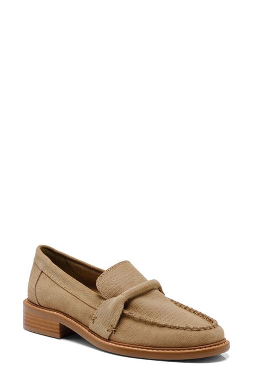 Free People Bedford Lizard Embossed Loafer In Oiled Silt