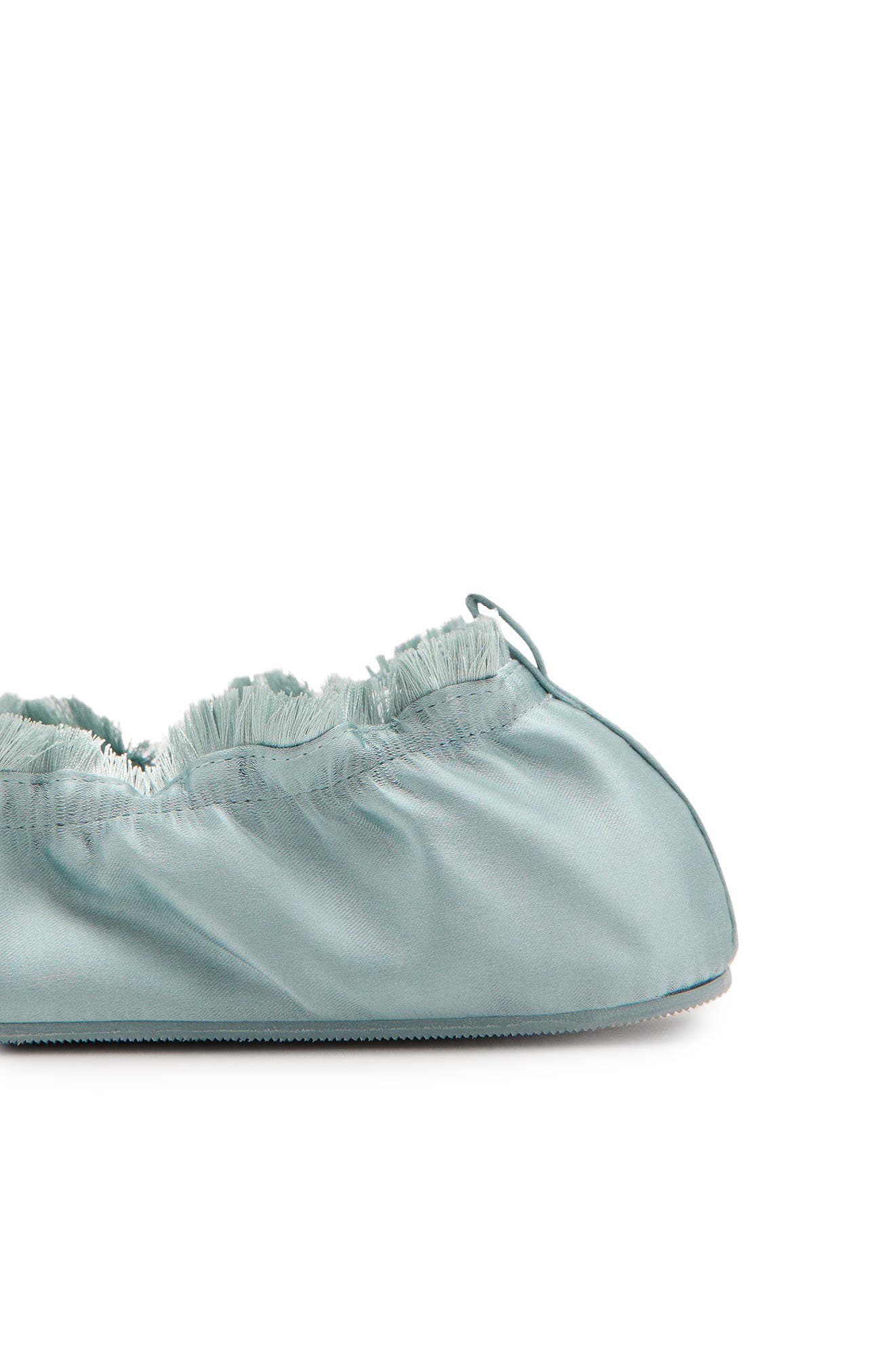 MANGO Satin Ballet Flat, Alternate, color, Blue