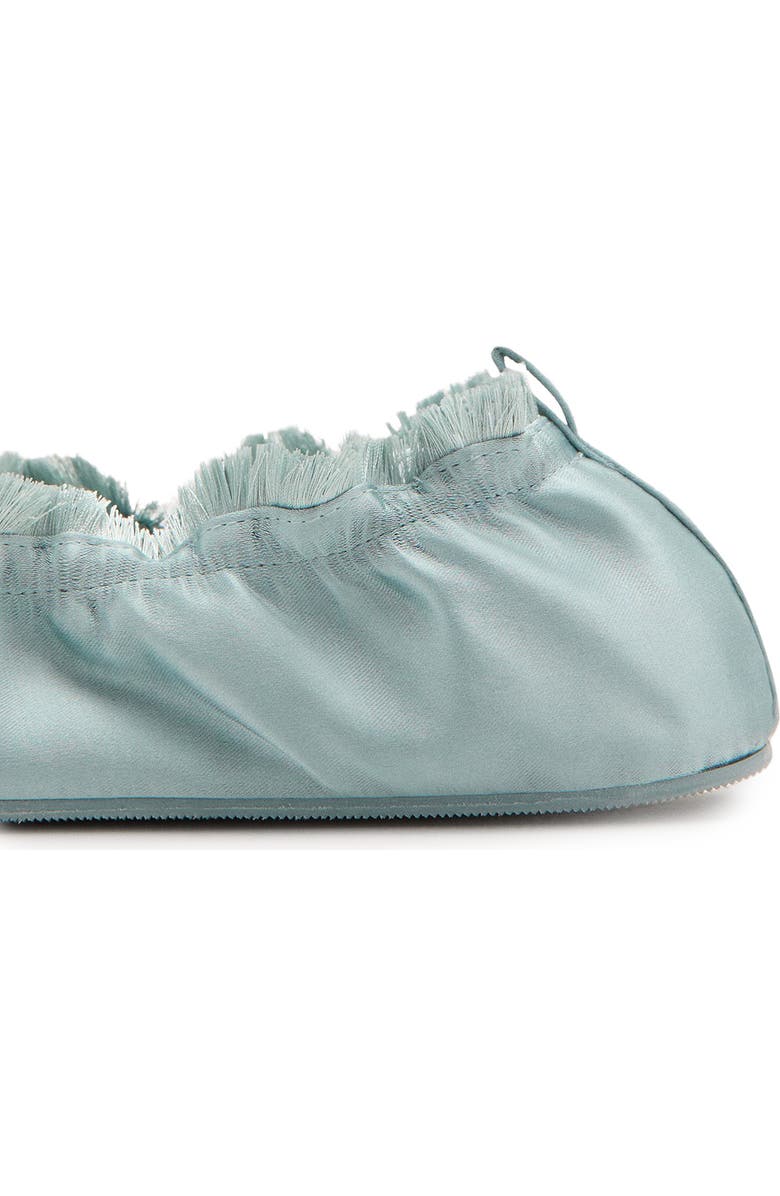 MANGO Satin Ballet Flat, Alternate, color, Blue