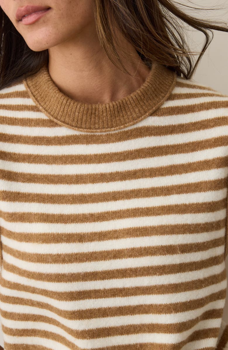 Marine Layer Sausalito Stripe Sweater Vest, Alternate, color, Nutmeg Stripe