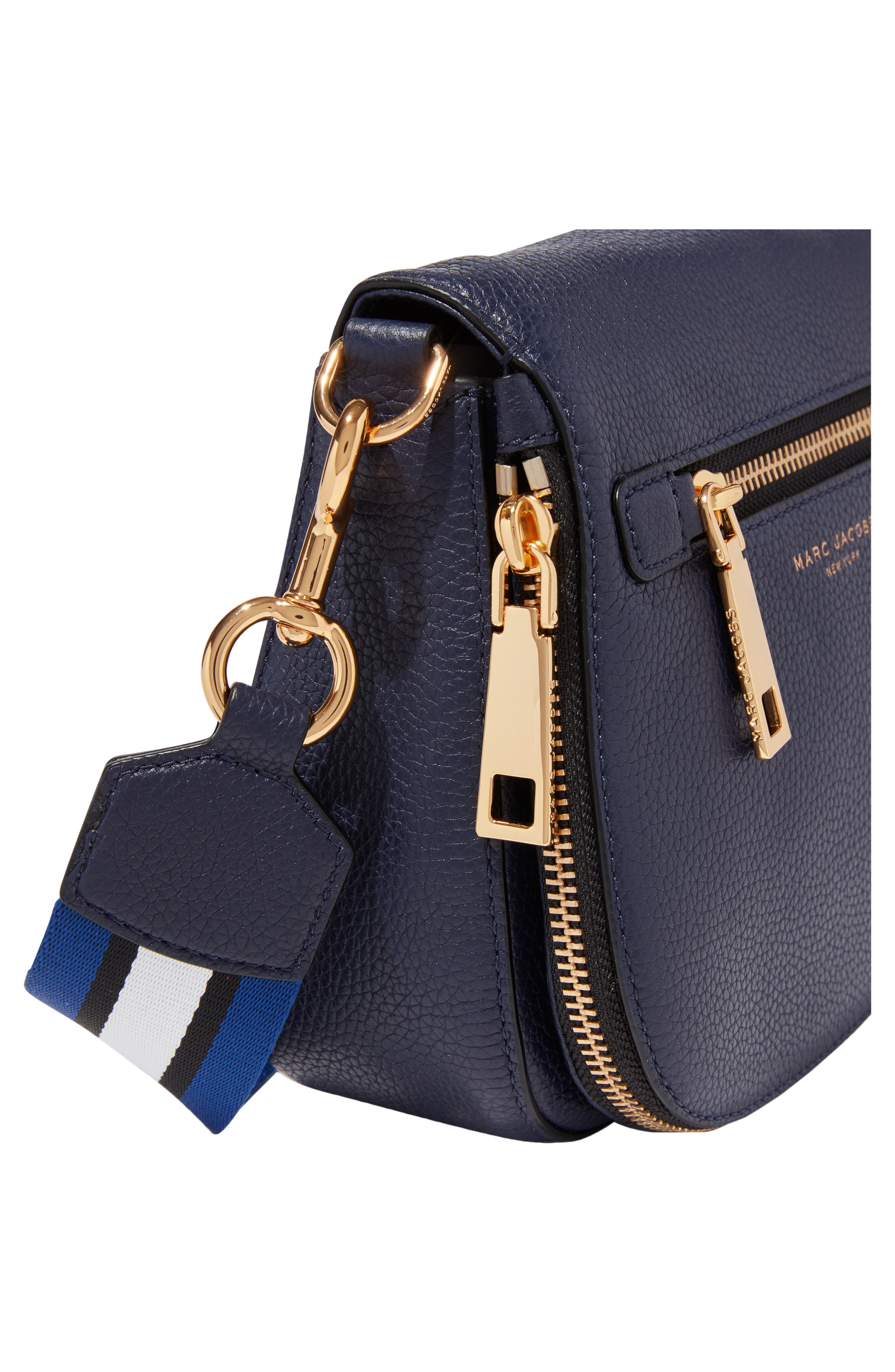 Gotham Nomad Leather Crossbody Bag, Alternate, color, NAVY
