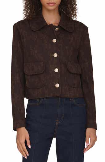 Bagatelle Floral Jacquard Crop Jacket
