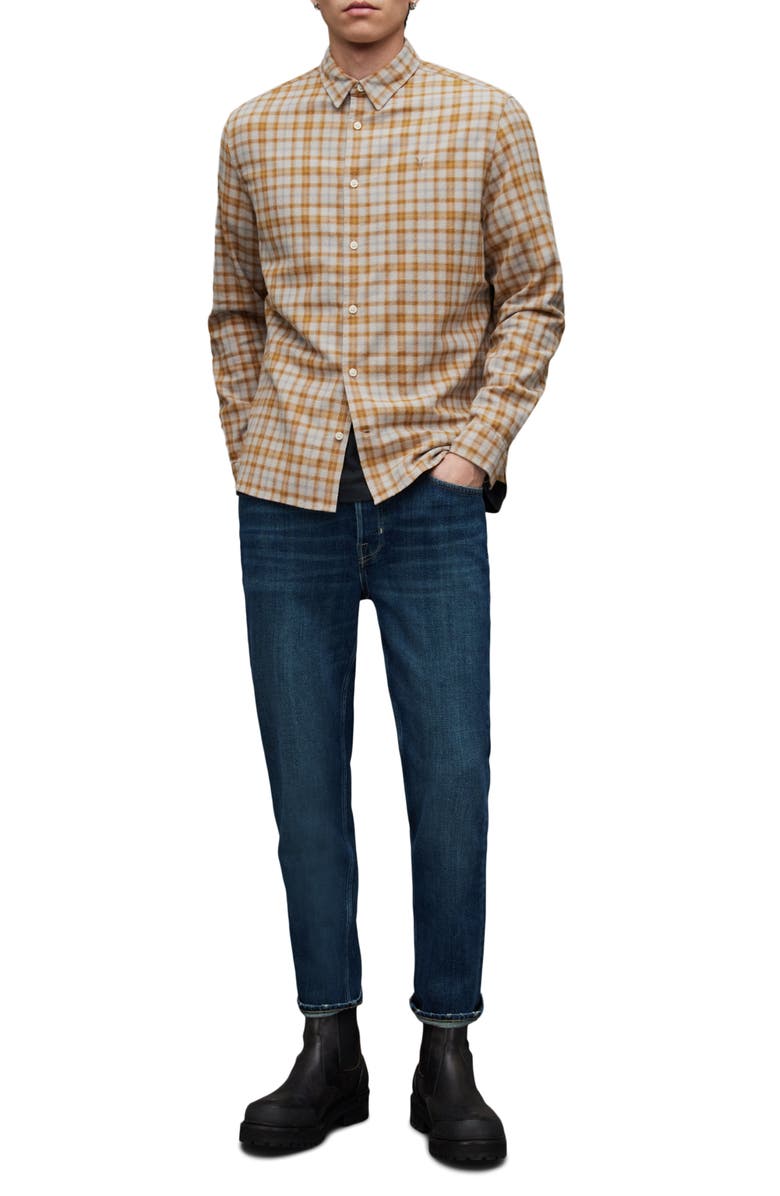 AllSaints Sonny Plaid Flannel Button-Up Shirt, Alternate, color,