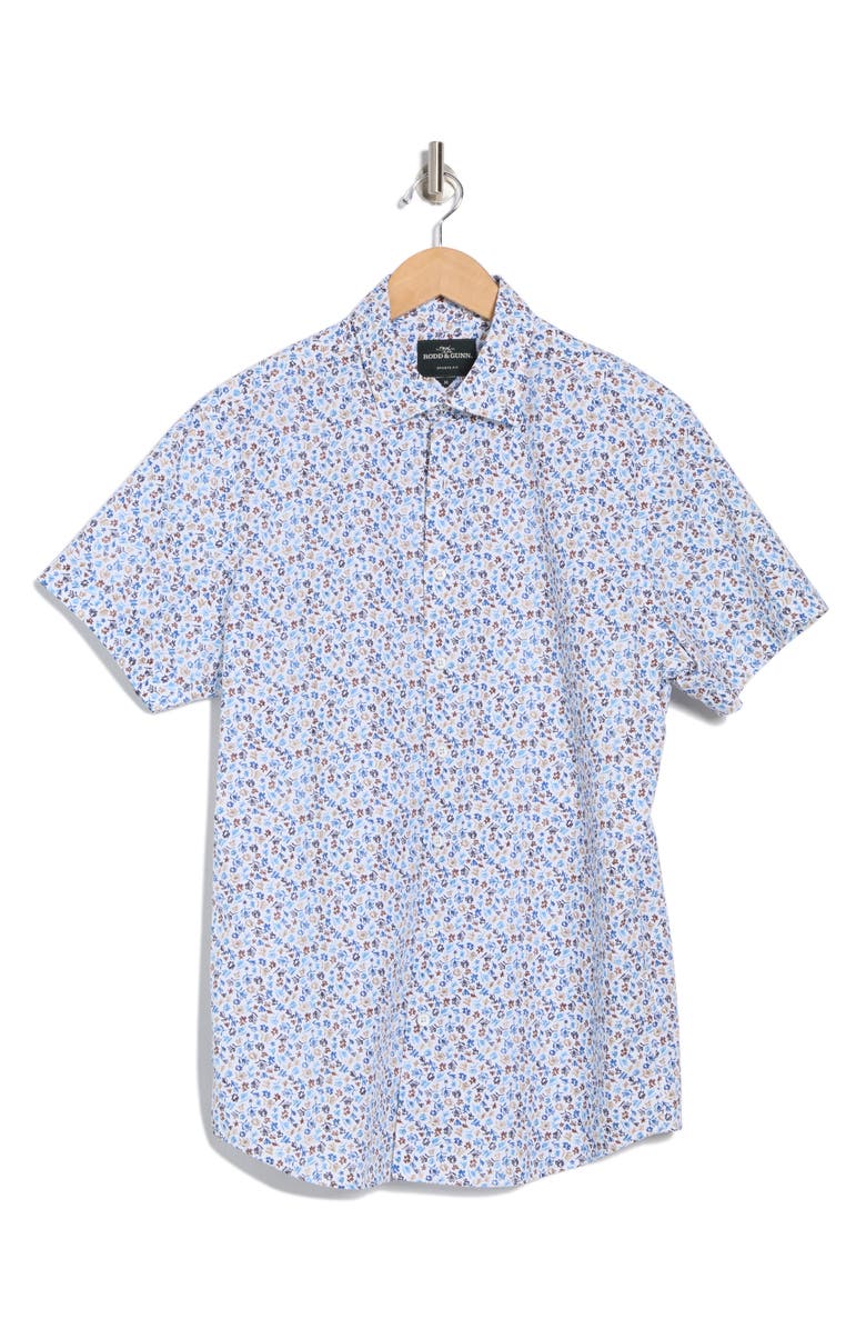 Rodd & Gunn Mount White Short Sleeve Cotton Button-Up Shirt, Alternate, color, Ocean