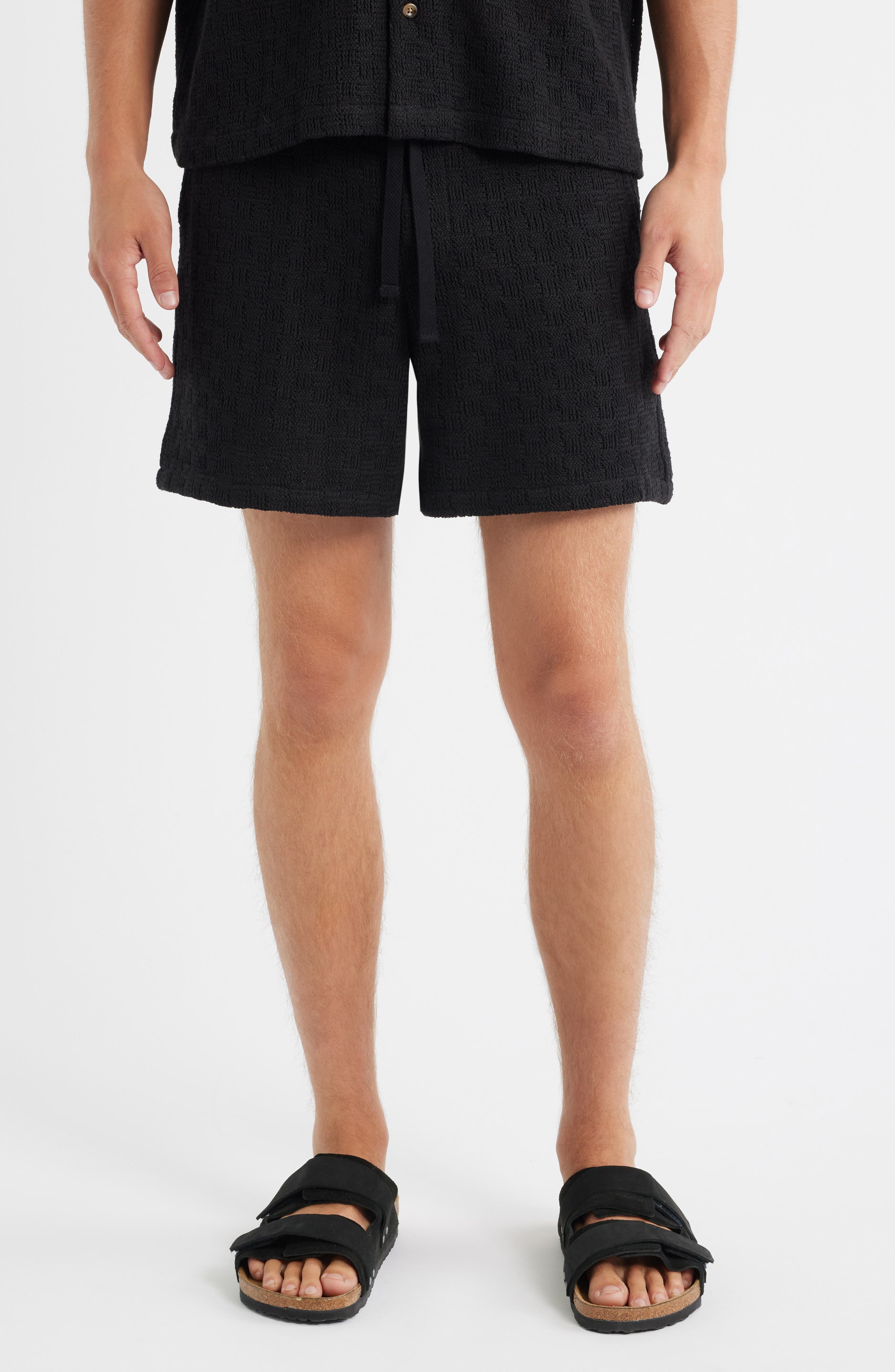 RIZORT Gregory Basket Weave Knit Drawstring Shorts