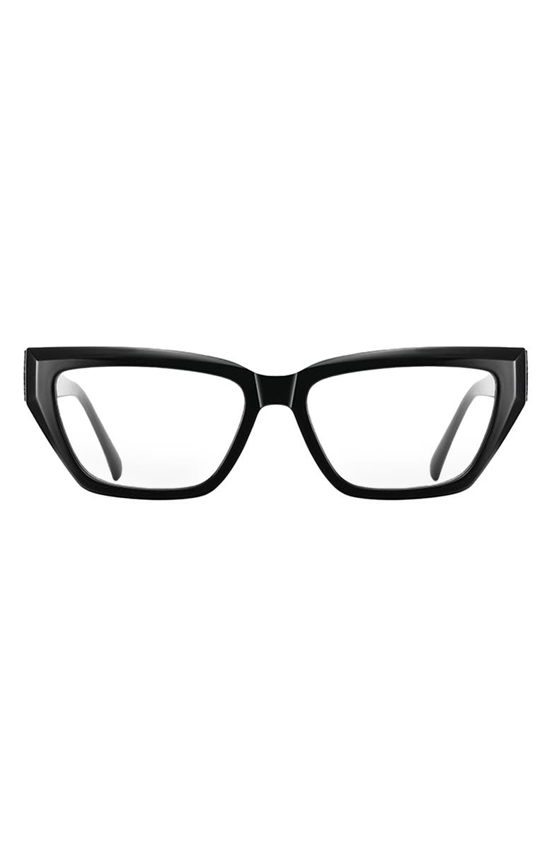Fifth & Ninth Maya 53mm Geometric Blue Light Blocking Glasses, Main, color, Black