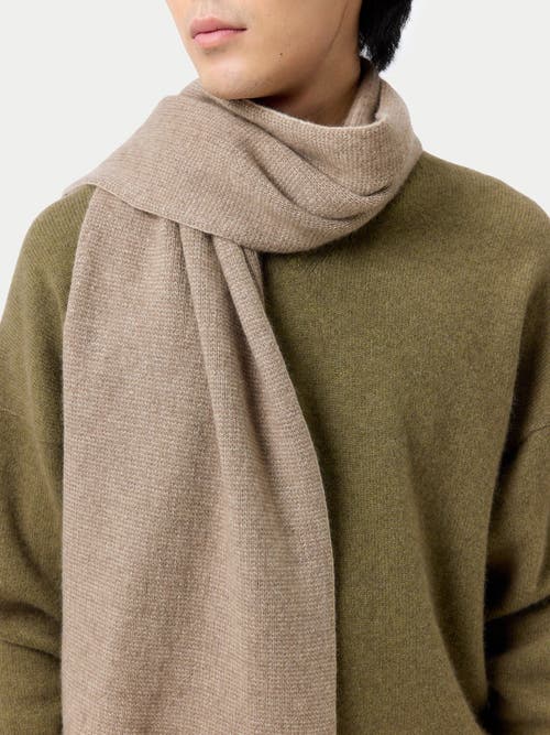 Gobi Cashmere Waffle Knit Cashmere Scarf In Brown