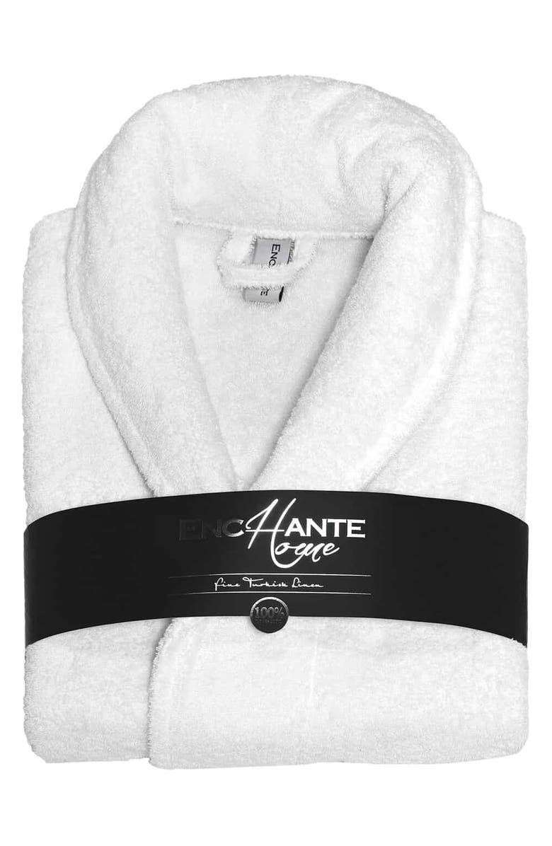 DePera Shawl Turkish Cotton Bathrobe, Main, color, White