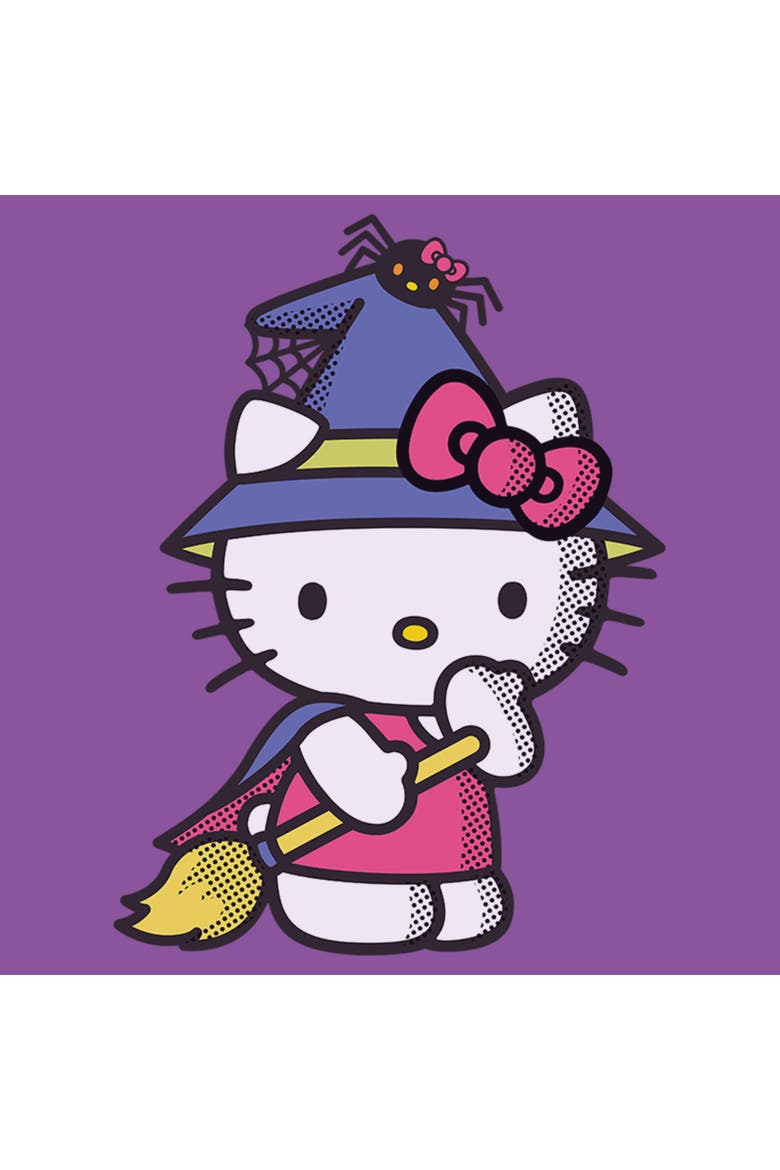 Girl's Hello Kitty Halloween Party Costume  Graphic T-Shirt, Alternate, color, Purple Berry