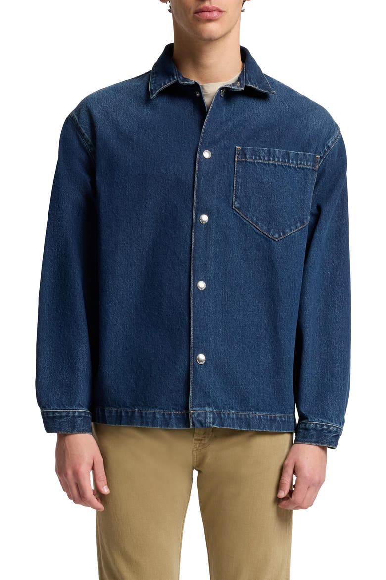Denim Overshirt, Main, color, ENDURING