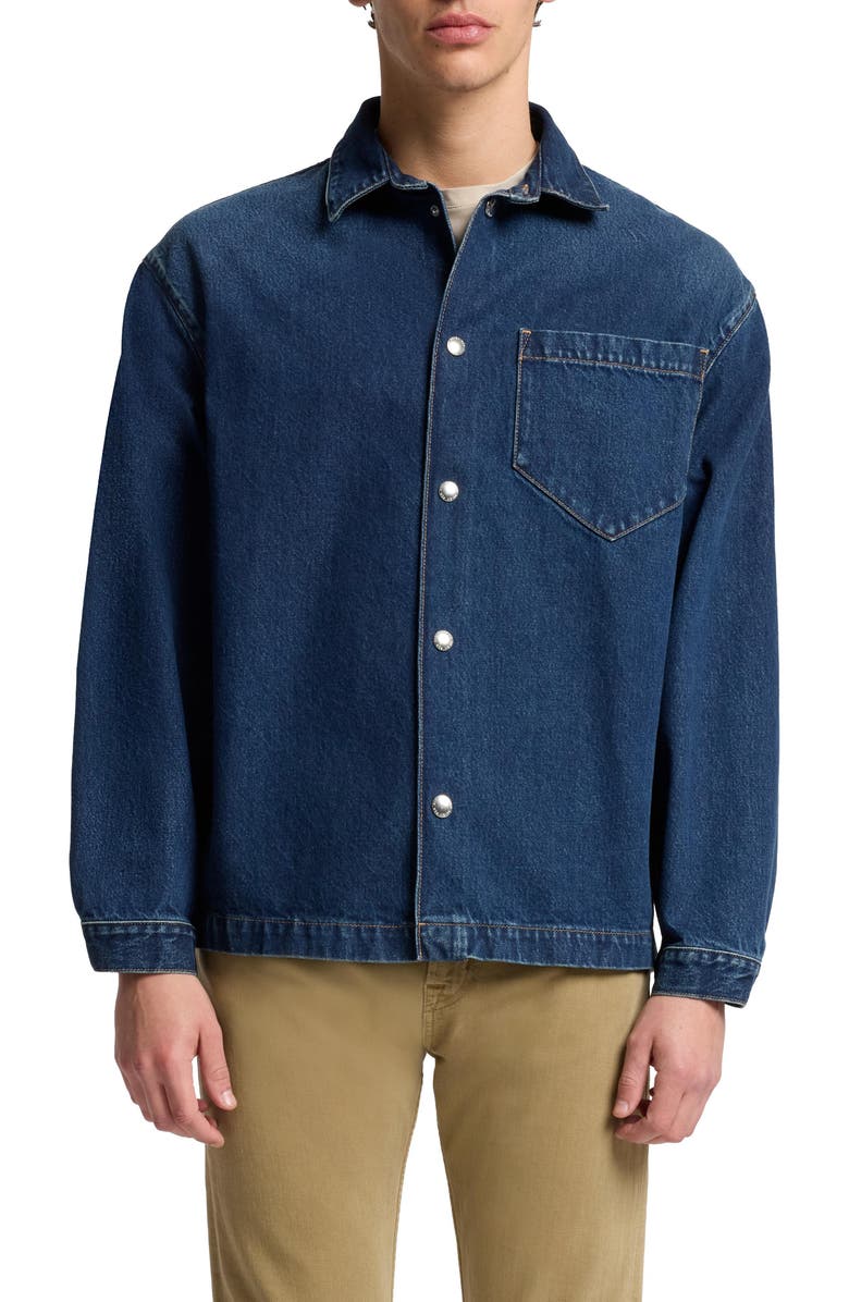 7 For All Mankind Denim Overshirt, Main, color, Enduring