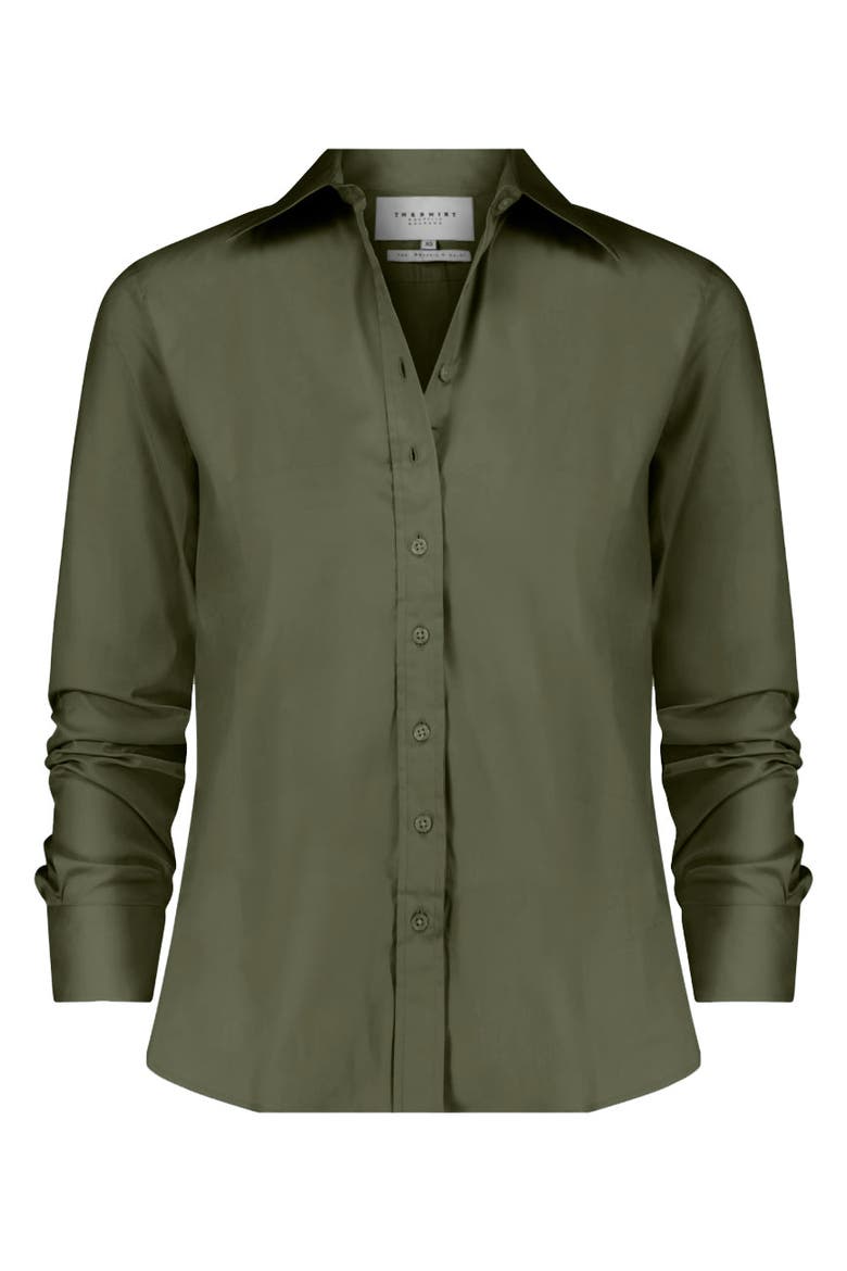 The Boyfriend Shirt, Alternate, color, Olive