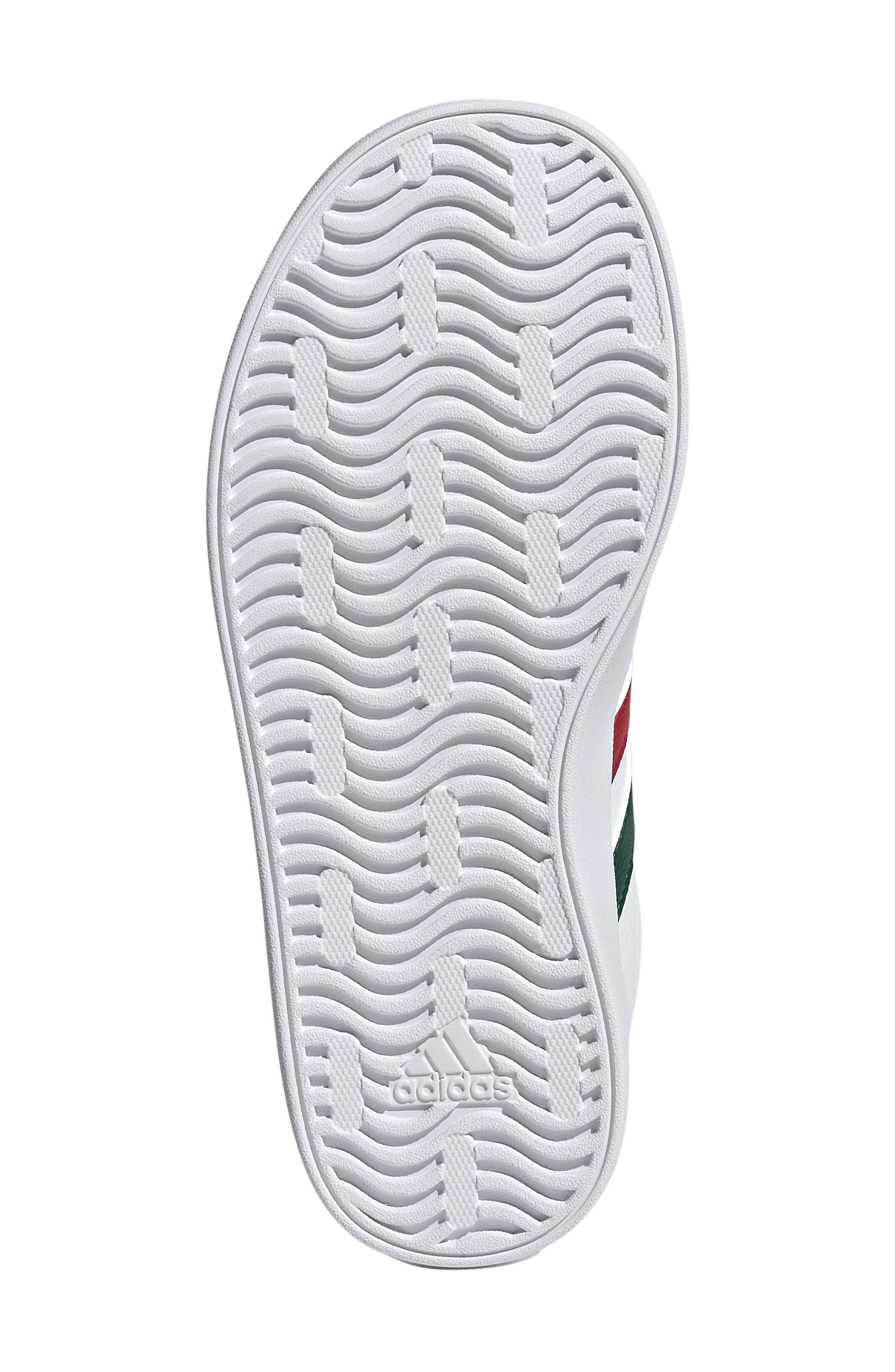 adidas Kids' VL Court 3.0 Sneaker, Alternate, color, White/ Dark Green/ Red