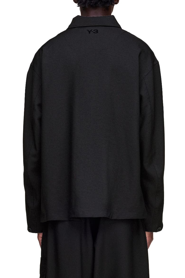 Twill Utility Jacket, Alternate, color, BLACK