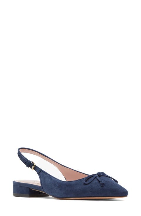 veronica raffia slingback flat (women)