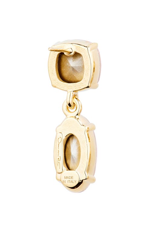 Oscar De La Renta Double Crystal Drop Earrings In Rose