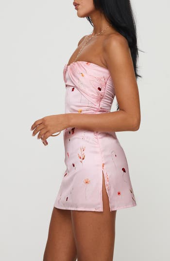 Irena Strapless Satin Minidress