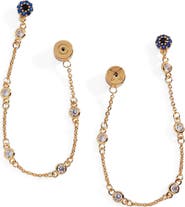 Alex and Ani Evil Eye Front to Back Chain Earring