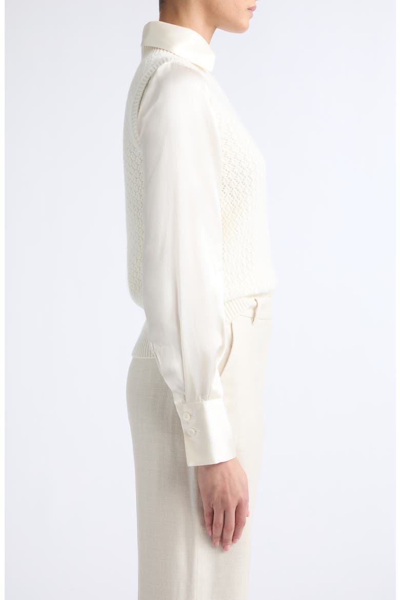 Cashmere Sweater Vest, Alternate, color, 01 WHITE