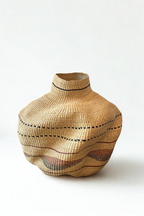 Handwoven Wave Basket