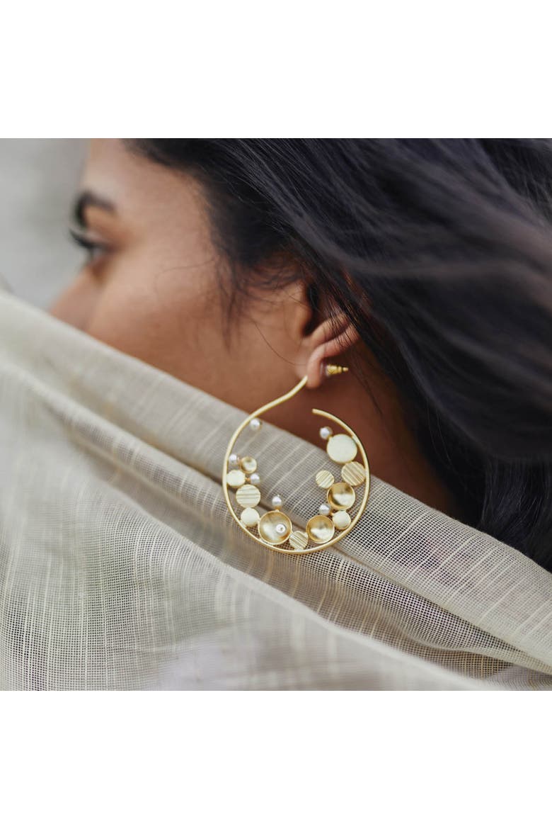 Aero Hoops, Alternate, color, Gold Plated