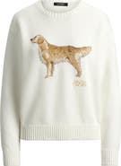 Lauren Ralph Lauren Golden Retriever Intarsia Cotton Sweater