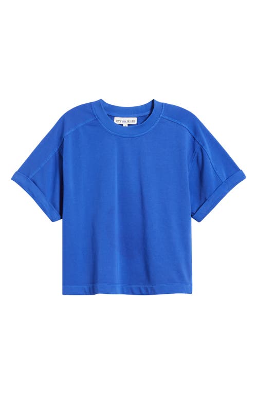 City Blues Brie Boxy Short Sleeve Sweatshirt In Multi